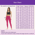 Size Chart For Cotton Leggings Dark Pink