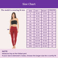 Size Chart For Cotton Leggings Maroon