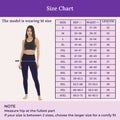 Size Chart For Cotton Leggings Navy Blue