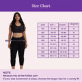 Size Chart For Cropped Leggings For Plus Size Black