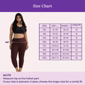 Size Chart For Cropped Leggings For Plus Size Brown