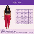 Size Chart For Cropped Leggings For Plus Size Dark Pink