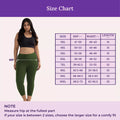 Size Chart For Cropped Leggings For Plus Size Green