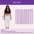 Size Chart For Cropped Leggings For Plus Size White