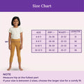 Size Chart For Girl Cropped Leggings Caramel