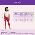 Size Chart For Girl Cropped Leggings Dark Pink
