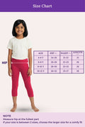 cropped leggings for girl  - dark pink