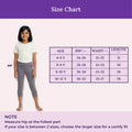 Size Chart For Girl Cropped Leggings Grey