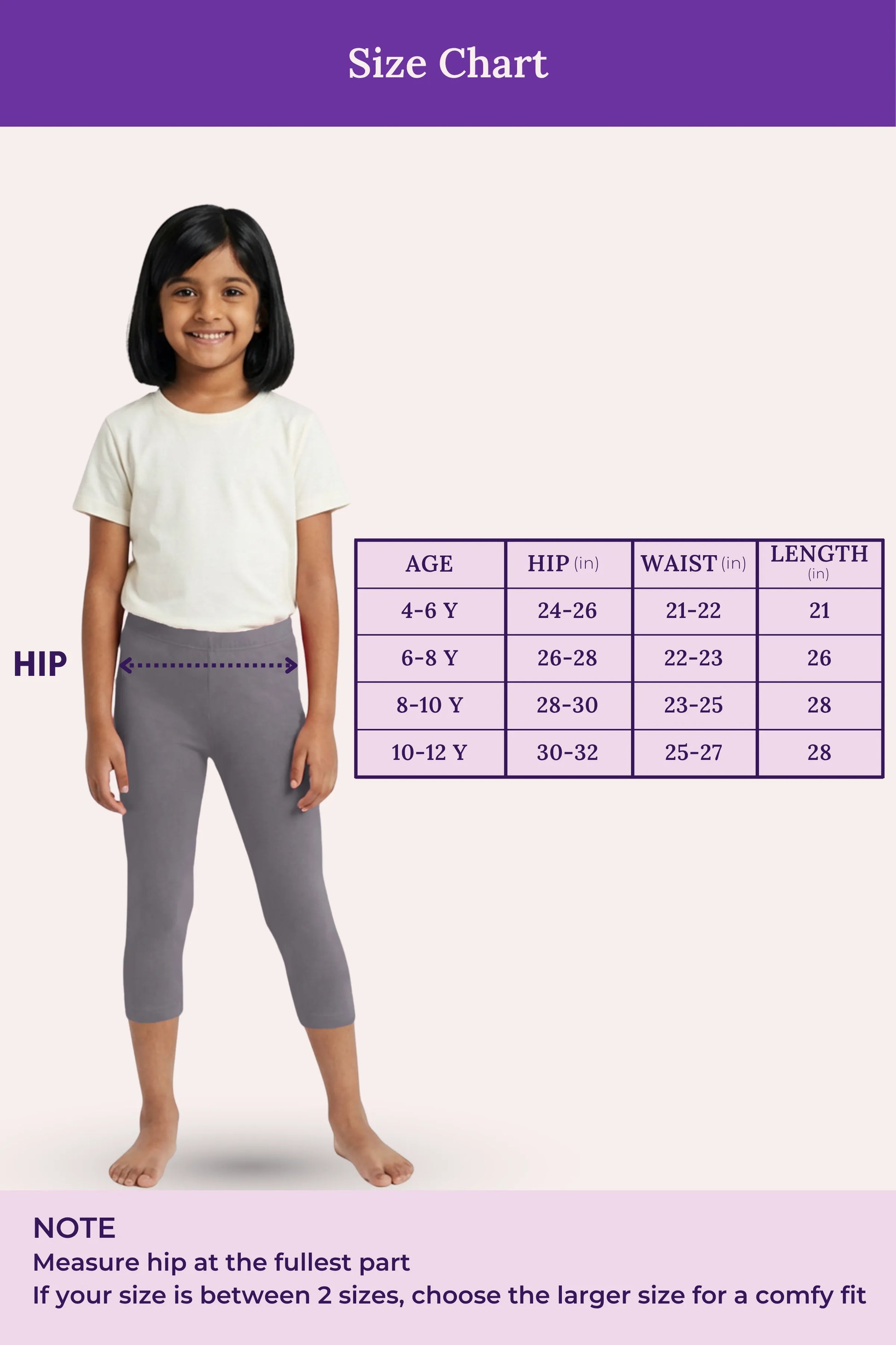 cropped leggings for girl -grey