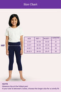 navy blue color  cropped leggings  for girls