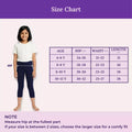 Size Chart For Girl Cropped Leggings Navy Blue