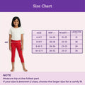 Size Chart For Girl Cropped Leggings Red