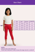cropped leggings  red color - for girls