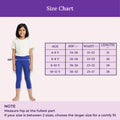 Size Chart For Girl Cropped Leggings Royal Blue