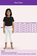 size chart for girls-white