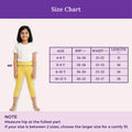 Size Chart For Girl Cropped Leggings Yellow