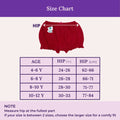 Size Chart For Girl's Bloomers