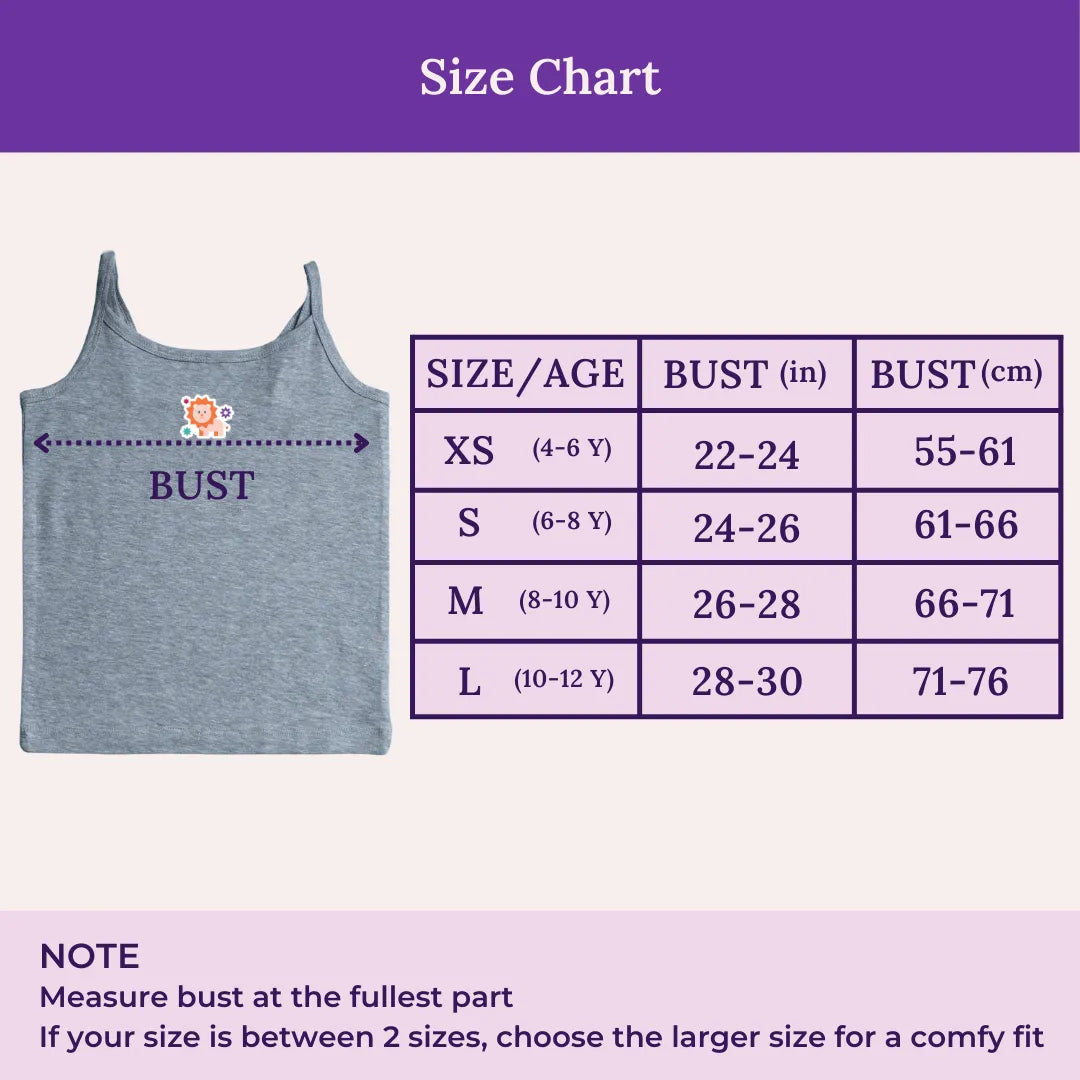 Size Chart For Girl's Slips