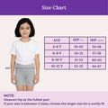 Size chart for children's  underwear -color- Grey