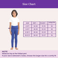 Size Chart For Girls Cotton Leggings Blue