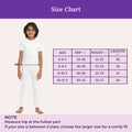 Size Chart For Girls Cotton Leggings White