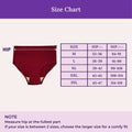 Size Chart For High Waist Hygiene Panties For Seniors