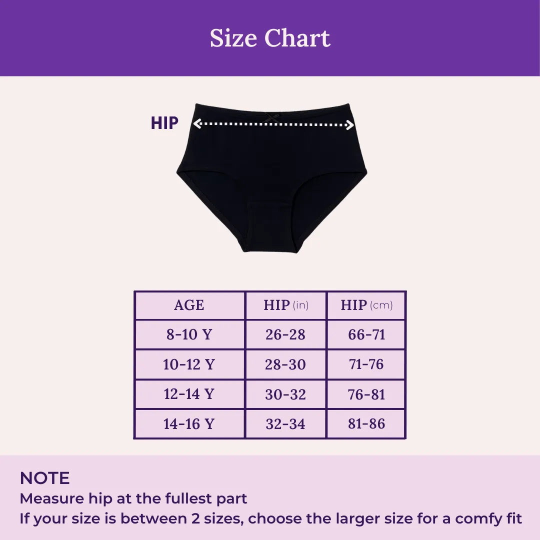 Size Chart For Hipster Panty