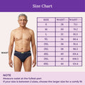 Size Chart For Incontinence Men Briefs Navy Blue Color