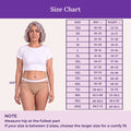 Size Chart For Lycra Incontinence Bikini-Senior Skin