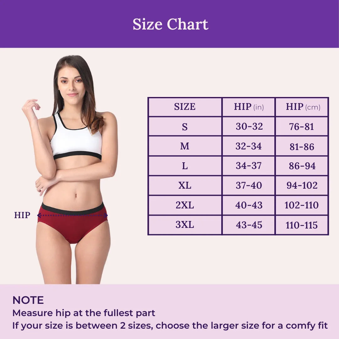 Size Chart For Modal Panty