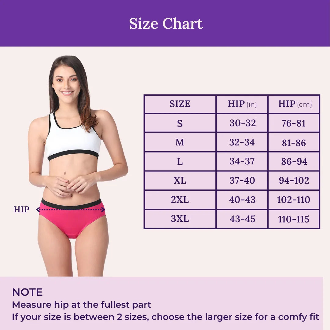 Size Chart For Modal Panty