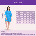 Size Chart For Oversize T-shirt Bright Blue