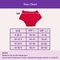 Size Chart For Period Panty - Boxer Fit