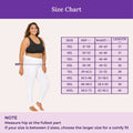 Size Chart For Plus Size Cotton Leggings White