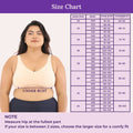 Size Chart For Plus Size Daily Bliss Bra-Steel Grey