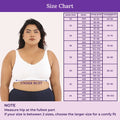 Size Chart For Plus Size Daily Bliss Bra-Steel White