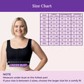 Size Chart For Plus Size Front Open Bras-Black