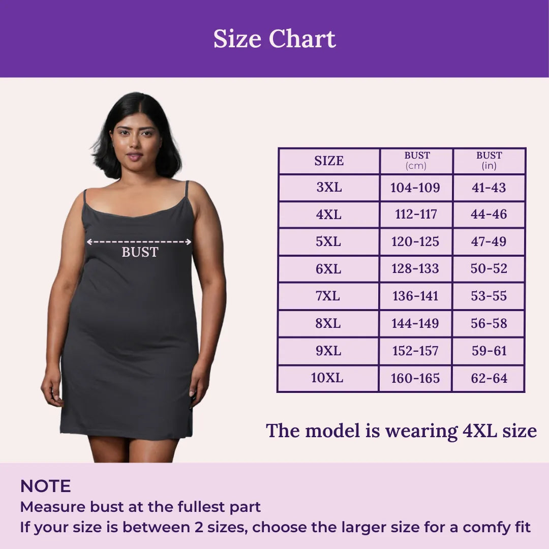 Size Chart For Plus Size Kurti Slip Adjustable Strap