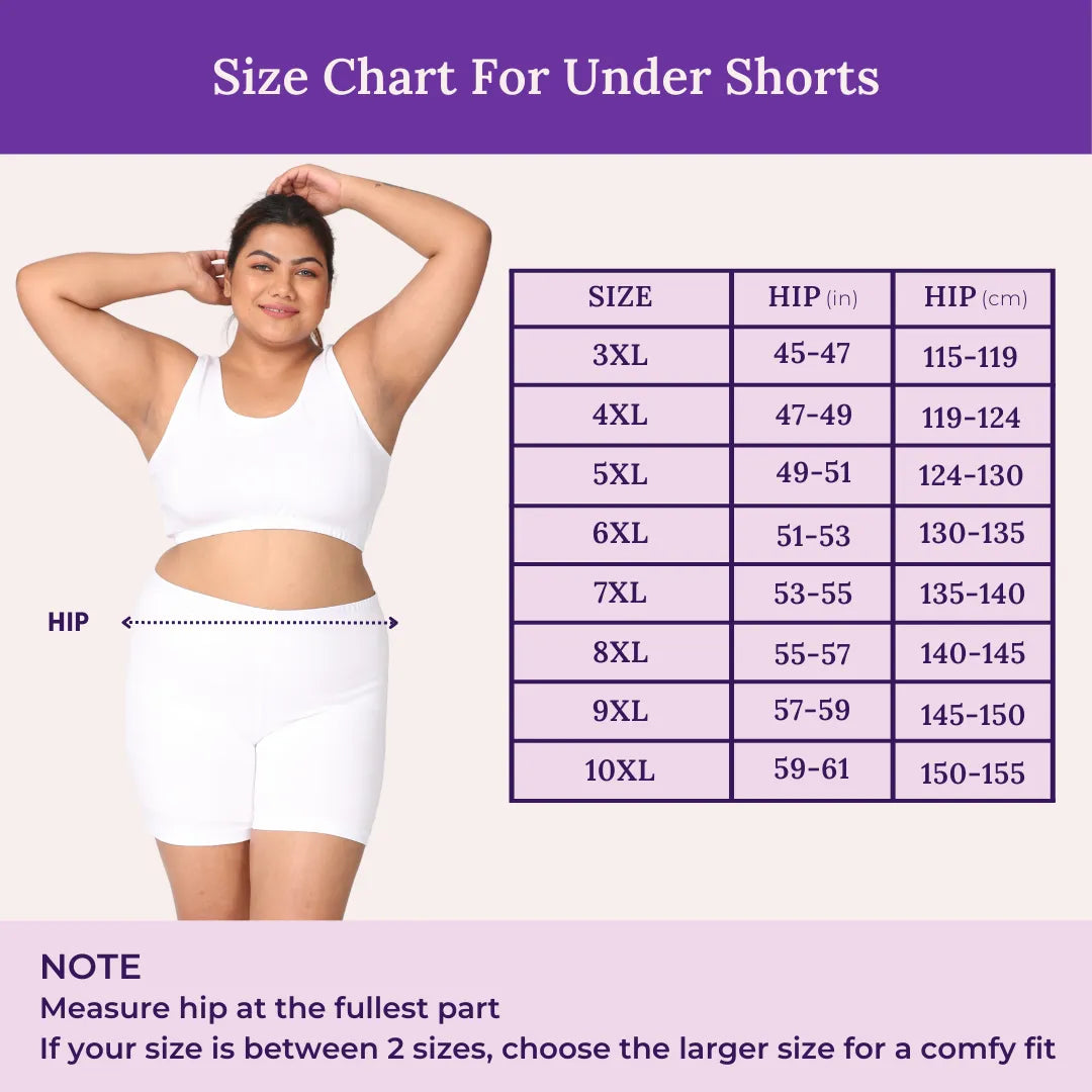 Size Chart For Plus Size Under Shorts