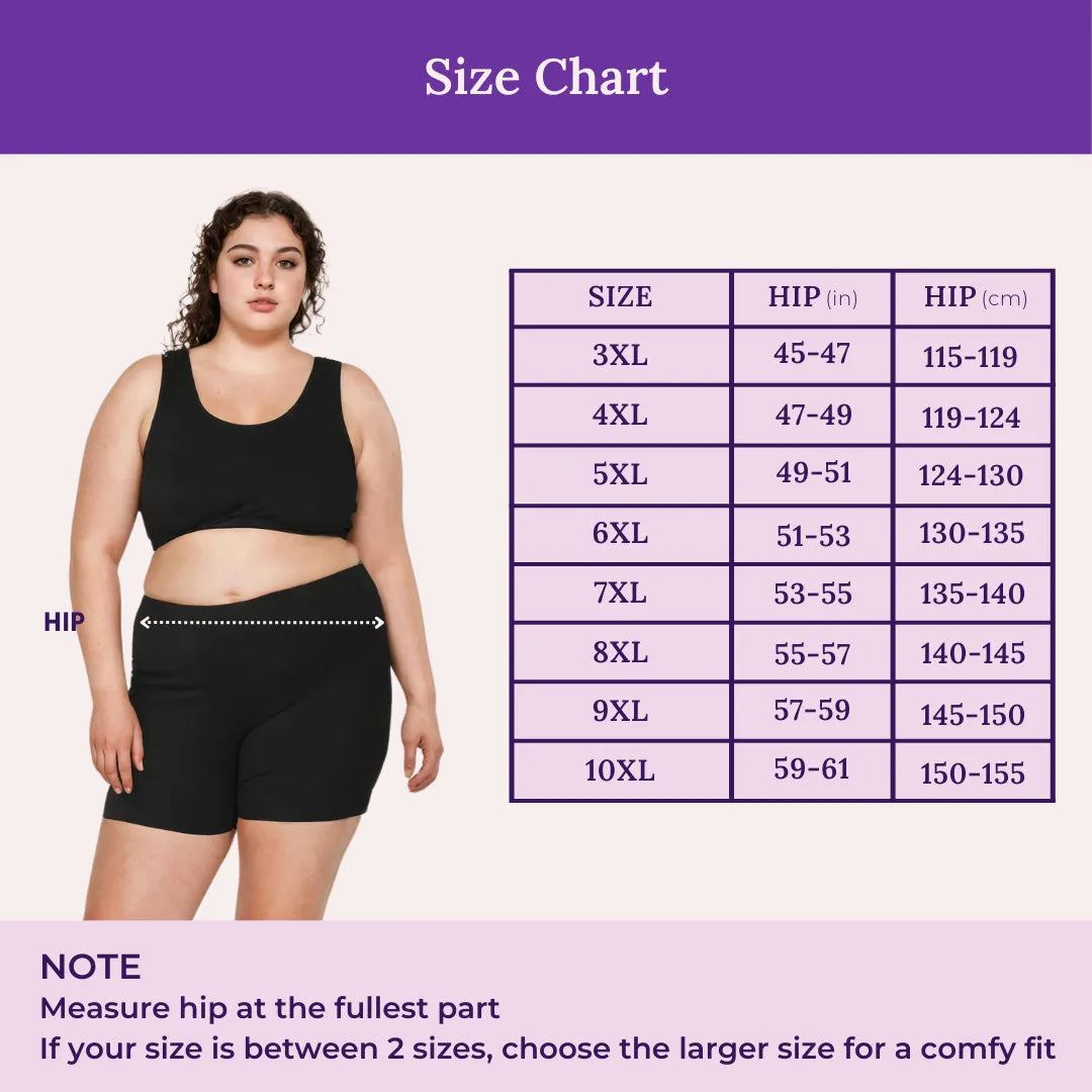 Size Chart For Plus Size Under Shorts