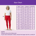 Size Chart For Senior Churidar Leggings Red
