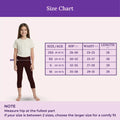 Size Chart For Teen Cropped Leggings-Brown