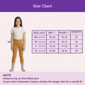 Size Chart For Teen Cropped Leggings-Caramel