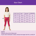 Size Chart For Teen Cropped Leggings-Dark Pink
