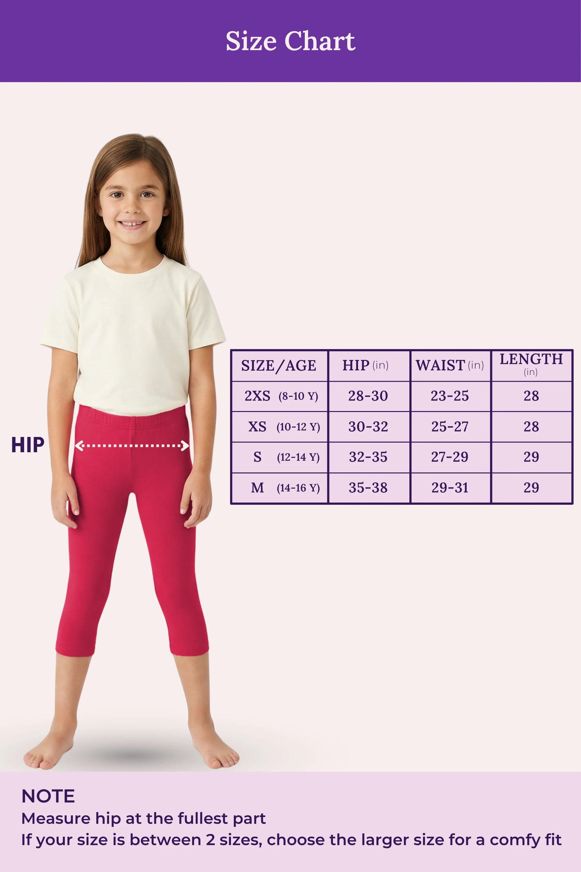 Cropped Leggings for Teen girls -Feature image -Pink