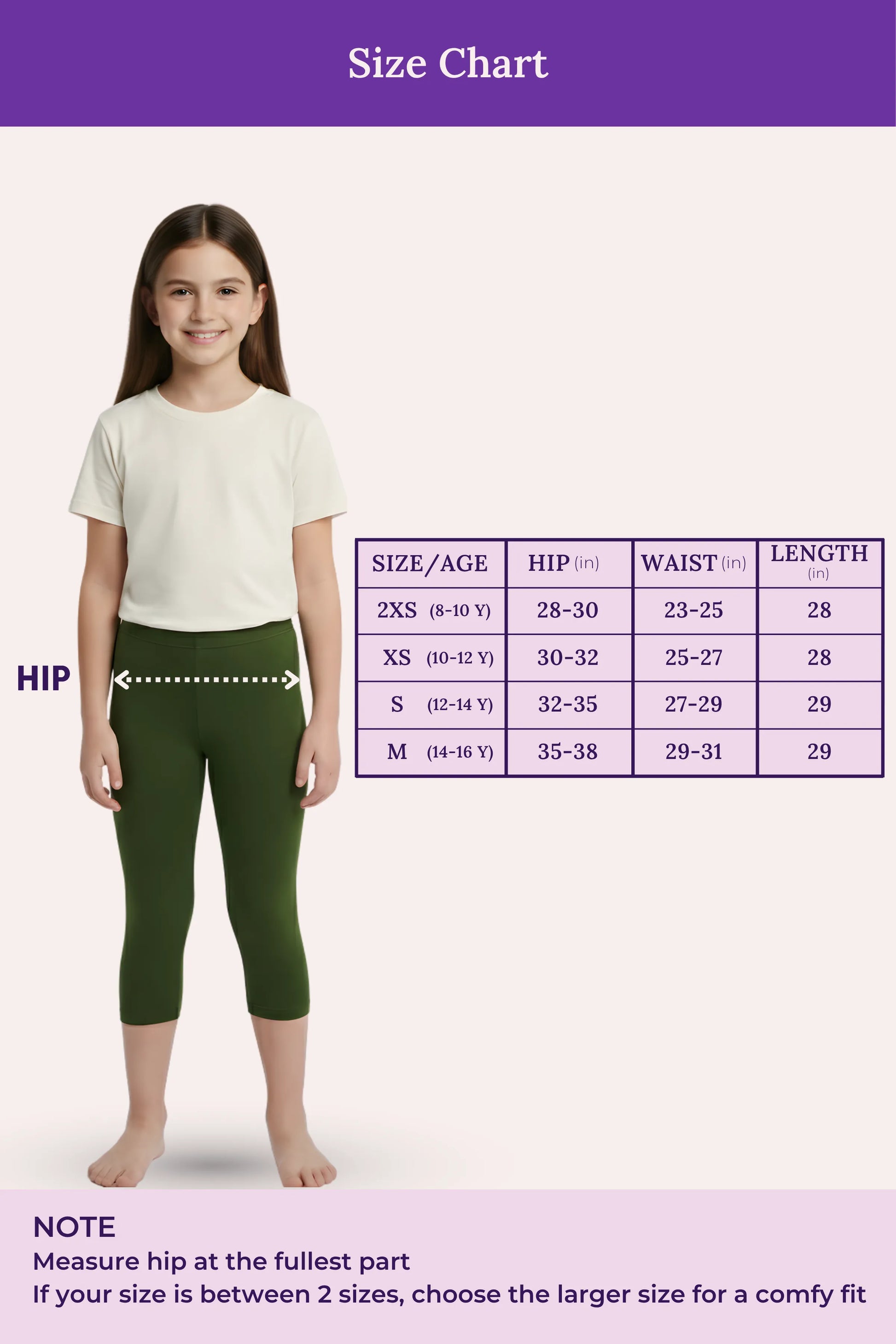 Green colour Cropped Leggings For Teen  Girls