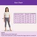 Size Chart For Teen Cropped Leggings-Grey