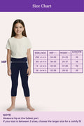 Size chart for teen wearing leggings -color- Navy blue