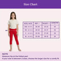 Size Chart For Teen Cropped Leggings-Red