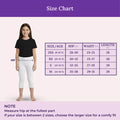 Size Chart For Teen Cropped Leggings-White